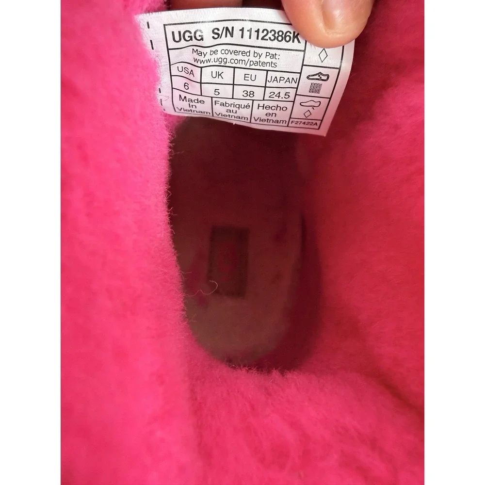 UGG Classic Clear Mini Boots Kids 6 Pink Waterproof Fleece Lined 1112386K